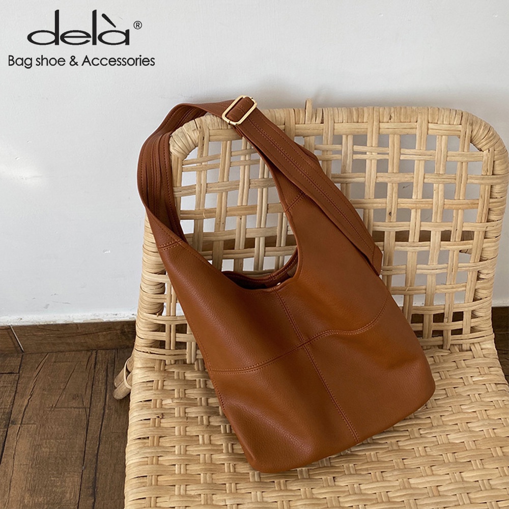 Dela Túi Đeo Vai Cỡ Lớn Mềm Mại Phong Cách Hong Kong Thời Trang Cho Nữ