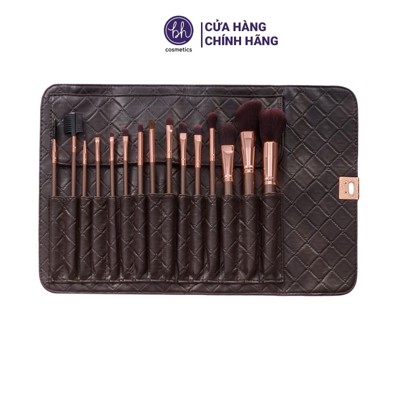 Bộ cọ trang điểm Bh Cosmetics Rose Gold - 15 Piece Brush Set