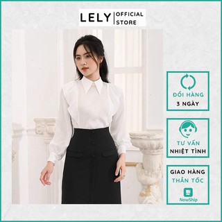 Áo sơ mi cao cấp công sở nữ - lely- a838 - áo cổ nhọn bèo vai