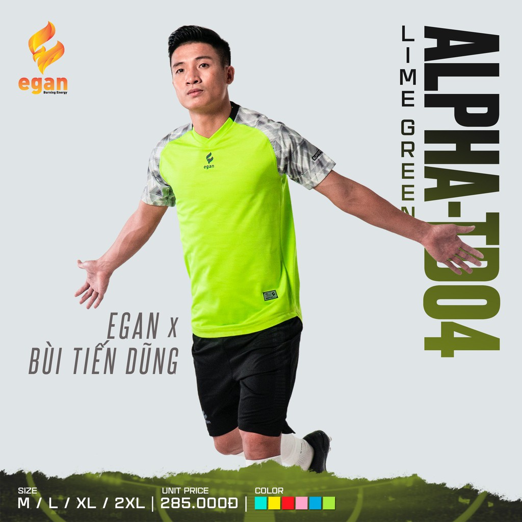 Quần Áo Bóng Đá Egan Alpha Bùi Tiến Dũng 04 Vải Cao Cấp Dệt Theo Công Nghệ E-Coolmax Đồ Đá Banh Co Giãn 4 Chiều