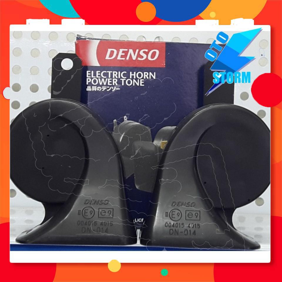 Bộ 2 còi sên Denso cho xe ô tô - kèm 2 rắc còi đi kèm Độ bền và tiếng kêu hay 12V