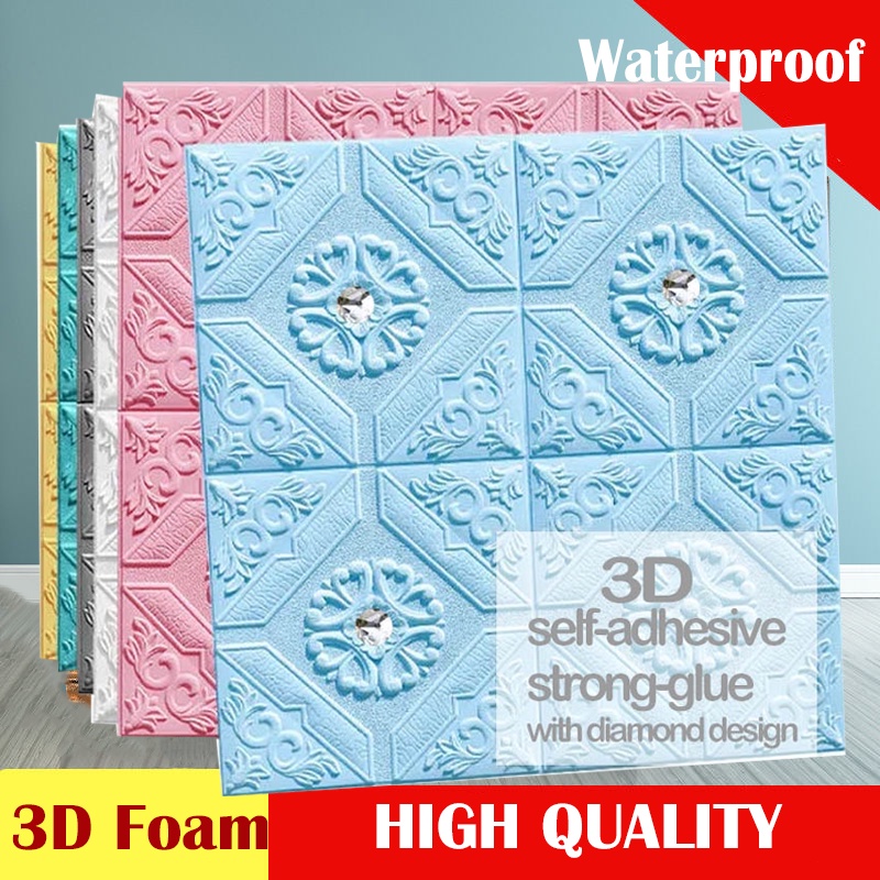 giấy dán tường phòng ngủ xốp dán tường miếng dán tường xop dan tuong tranh dán tường sốp dán tường 3d xốp dán tường giả gạch sốp dán tường sốp dán tường Miếng Dán Tường 3D Bằng Xốp Hình Hoa Độc Đáo Trang Trí Nhà Cửa