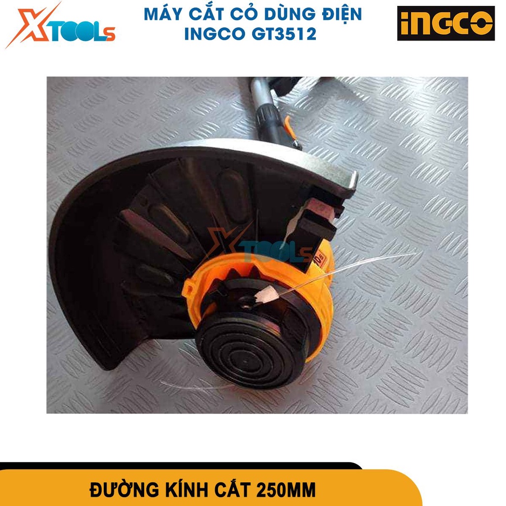 Máy cắt cỏ dùng điện INGCO GT3512, công suất 350W tốc độ không tải 11000rpm đường kính cắt 250mm [CHÍNH HÃNG][XTOOLS]