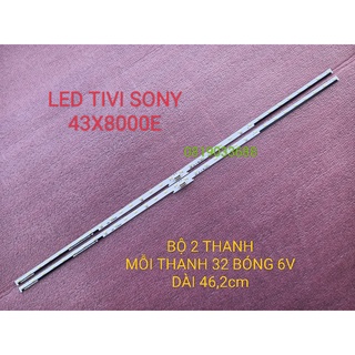 Thanh led tivi sony 43x7500e 43x8000e hàng mới 100% bộ 2 thanh mỗi thanh 32 bóng mỗi bóng 6v dài 46,2cm nlaw20450