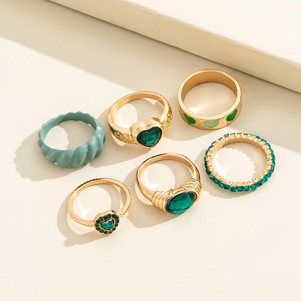 Set 6 Nhẫn Nữ Thiết Kế Mới Thời Trang