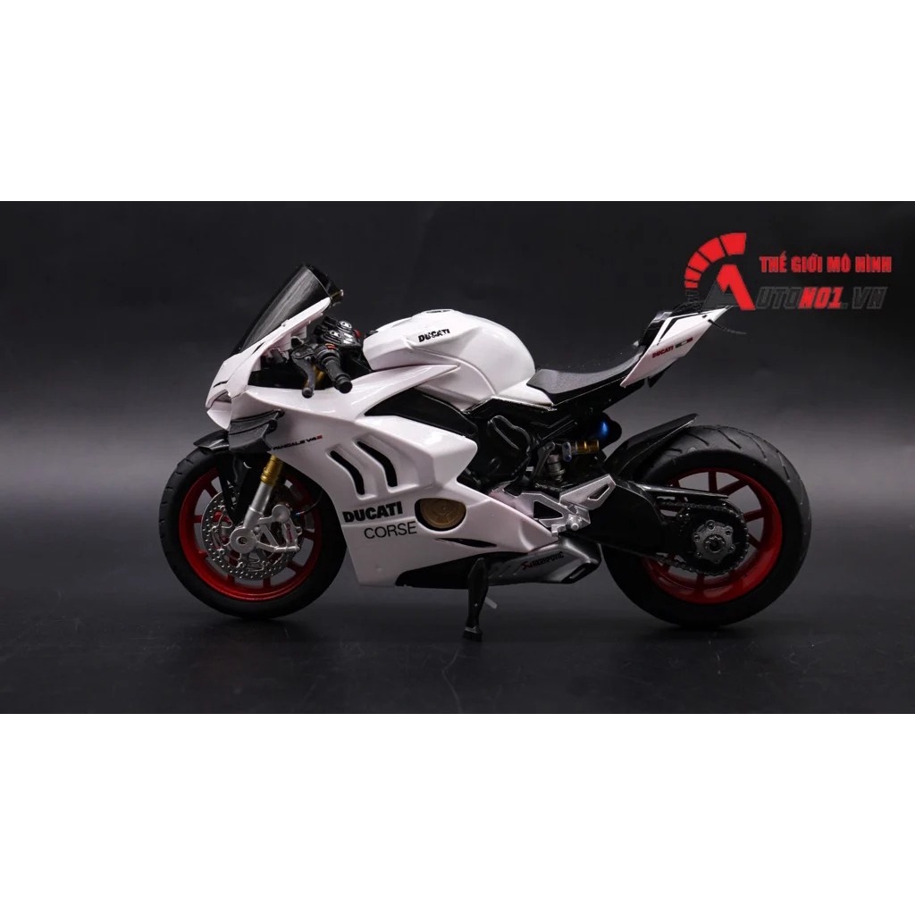 MÔ HÌNH XE ĐỘ DUCATI CORSE V4S - CORSE V4S NỒI KHÔ WHITE TỈ LỆ 1:12 AUTONO1 D222C D223C