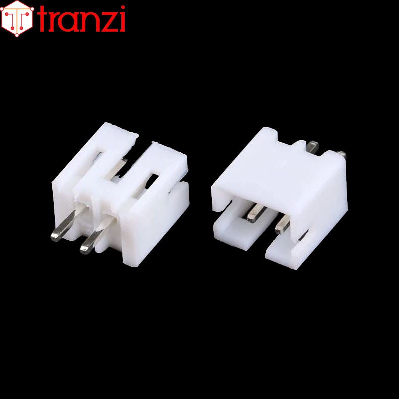 Giắc cắm header 2.0mm PH2.0 2P chân cắm thẳng trắng - túi 50 cái