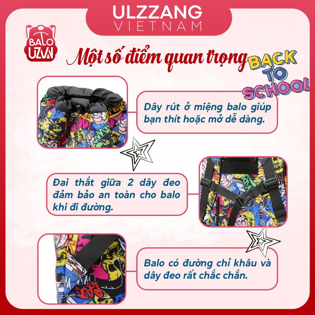 Balo nam nữ phong cách Ulzzang Unisex chất liệu chống nước cao cấp