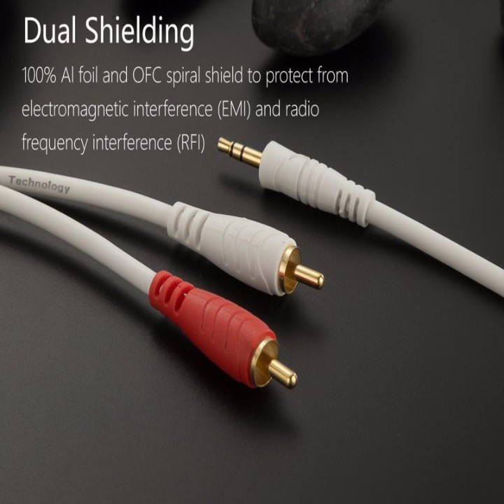 Dây AV | 3 ĐẦU RA 2 ĐẦU BÔNG SEN 1M8 - AV3L2D