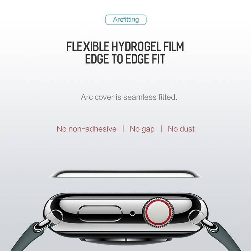 Set 2 miếng dán bảo vệ màn hình đồng hồ thông minh Apple Watch 4 3 2 3D 38mm 42mm 40mm 44mm