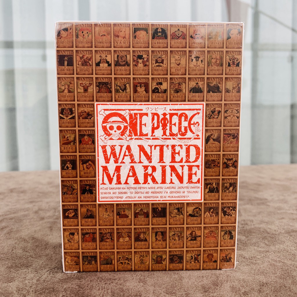 [Mã 151LSSALE giảm 10k đơn 50k] Hộp 100 Thẻ Bài Poster Lệnh Truy Nã One Piece Wanted Marine (100 mẫu)