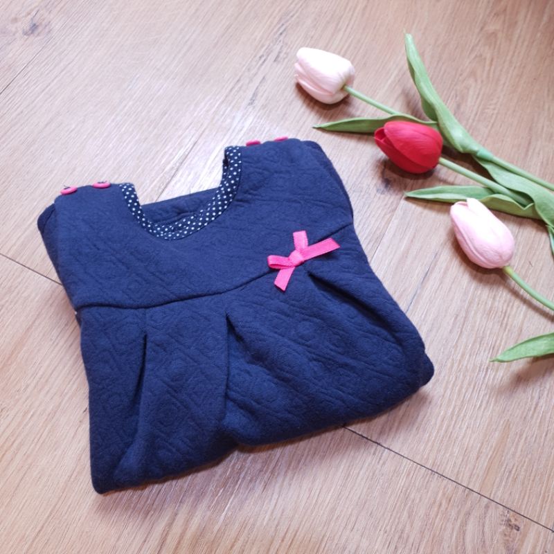 Đầm bé gái hàng xuất Pháp chất vải bông mềm nhẹ ấm cho trẻ nhỏ