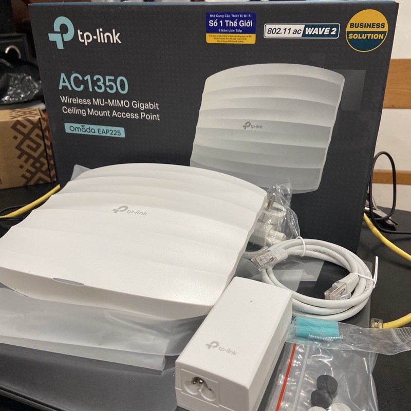 Bộ phát wifi Tplink EA MU-MIMO Gigabit AC1350 EAP225 Truy Cập Đồng Thời Nhiều Thiết Bị, Tốc Độ Kết Nối Cao