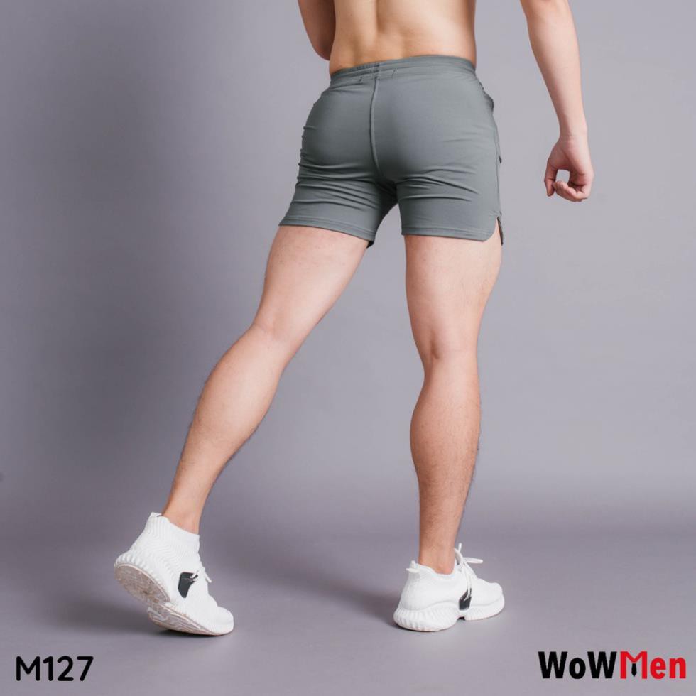 Quần Short Thun Nam Ôm Bó Sát Ngắn Ngang Đùi Tập Gym Thể Thao - M127  ྆