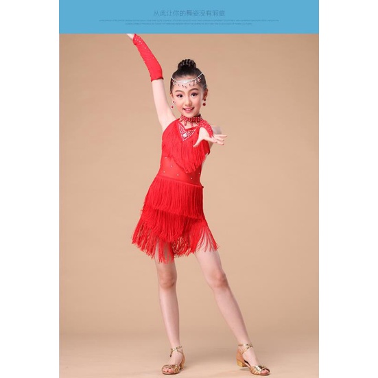 Đầm Khiêu Vũ Latin Cho Bé Gái Mã 2021 A3