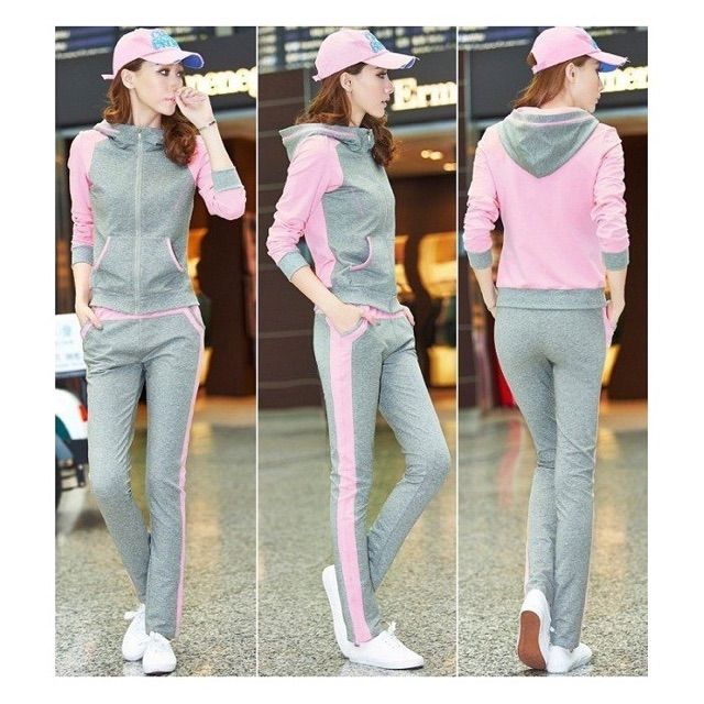 Bộ đồ thể thao nữ phối màu cao cấp  B463