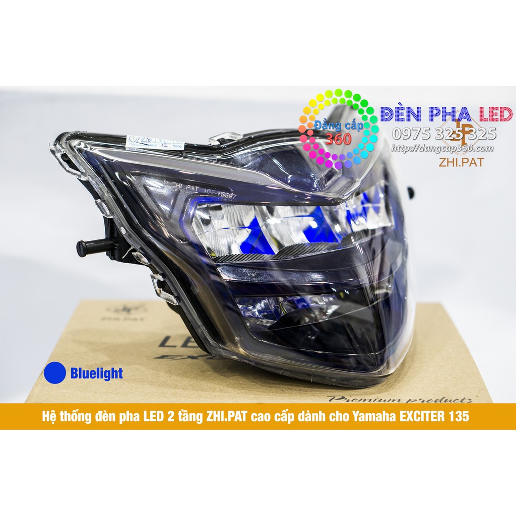 MÀU XANH - Pha led 2 tầng zhi.pat Ex135 2011-2018 - xanh