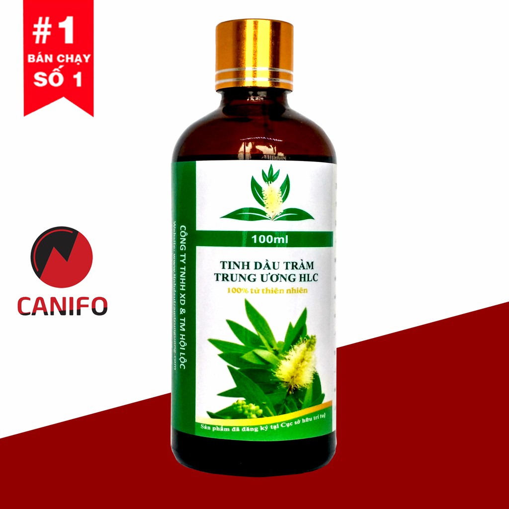 Tinh dầu tràm gió CANIFO nguyên chất 100ml có kiểm định chất lượng - Tinh dầu tràm khử mùi, xông phòng thơm nhà