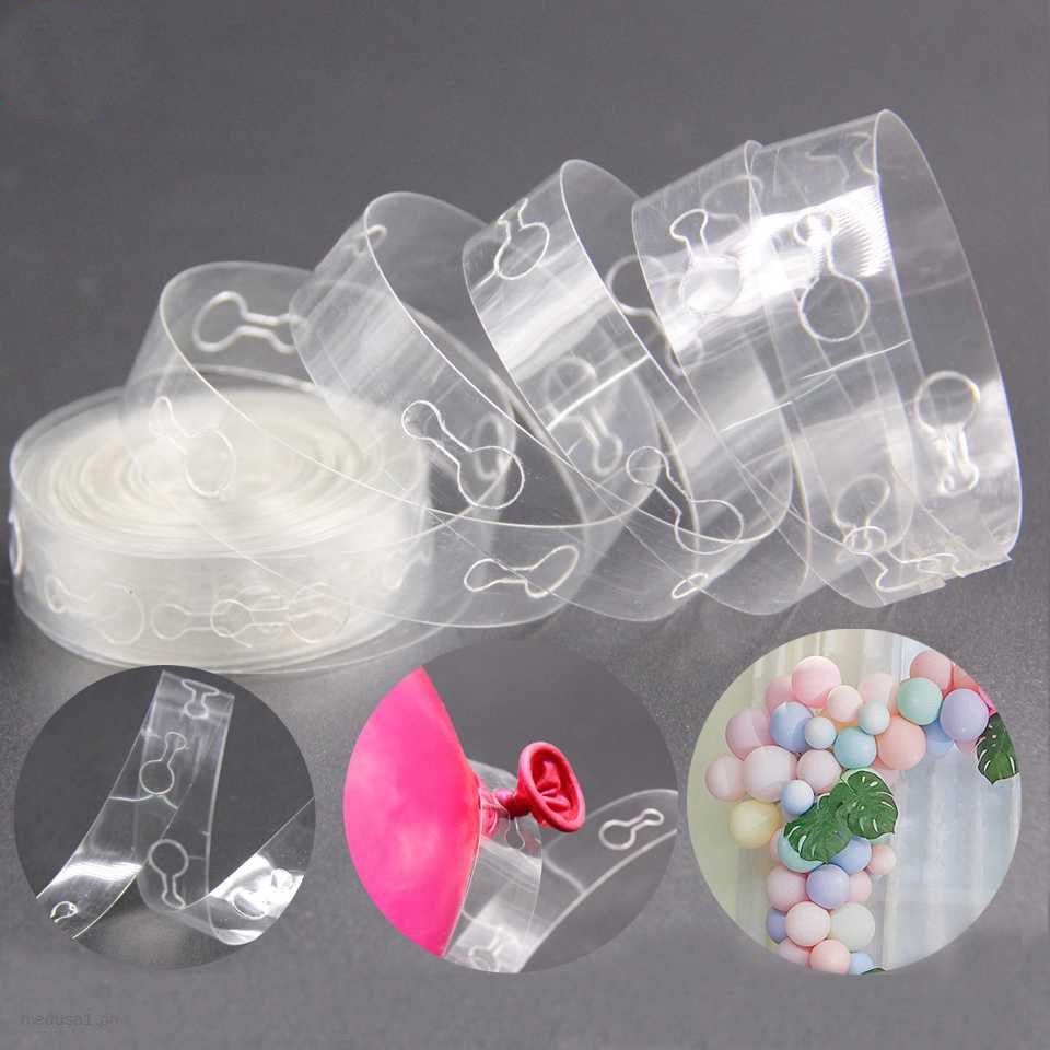 1 Set 5M Dây Cao Su Hai Lỗ Gắn Bong Bóng Trang Trí Tiệc