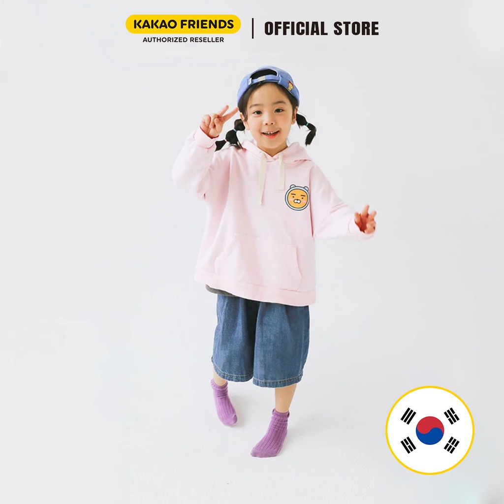 Áo Hoodie Cho Bé Gái Kakao Friends Baby Ryan Màu Hồng dễ thương siêu cute HTRP00