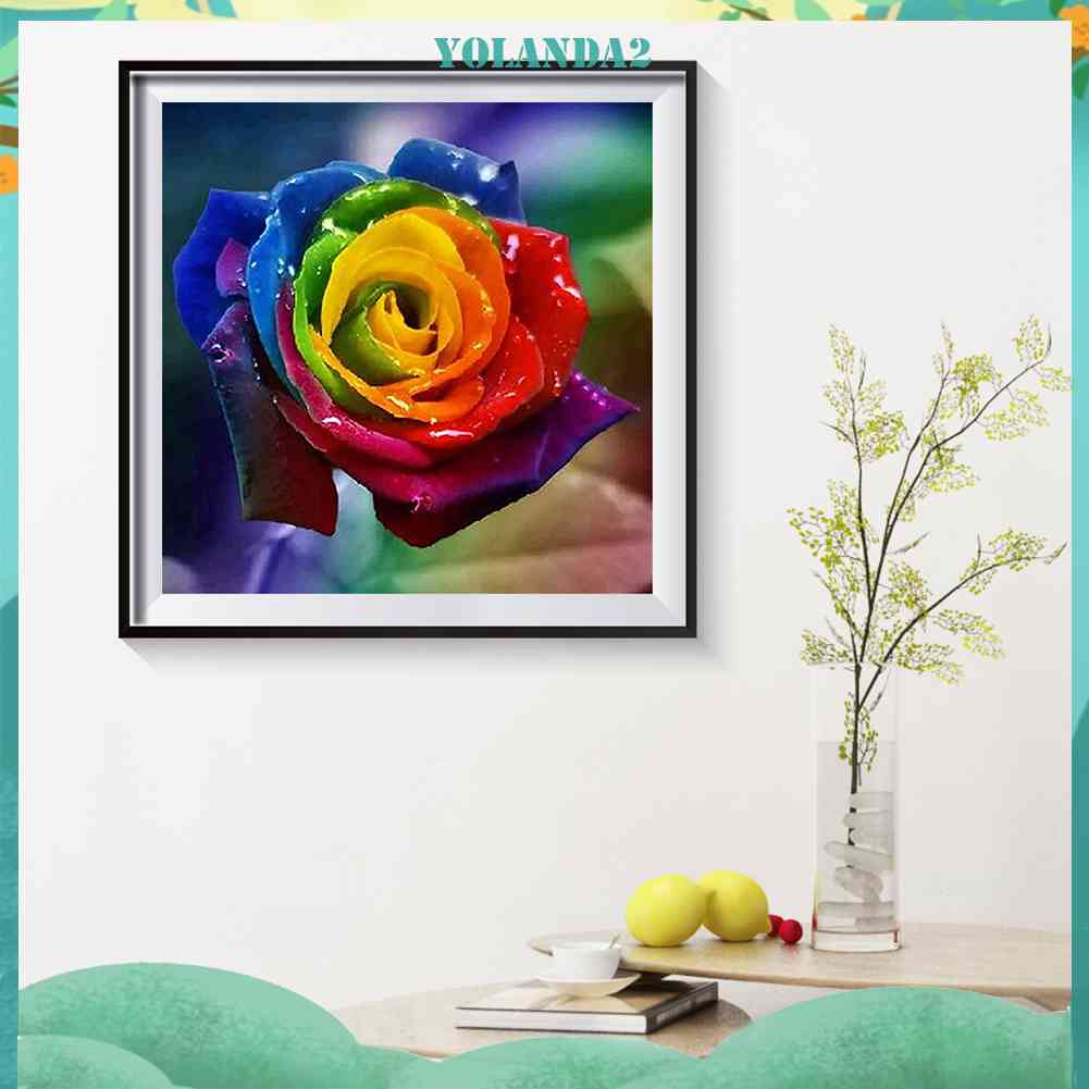 Bộ Tranh Thêu Chữ Thập Hình Hoa Hồng Nhiều Màu Sắc 11CT