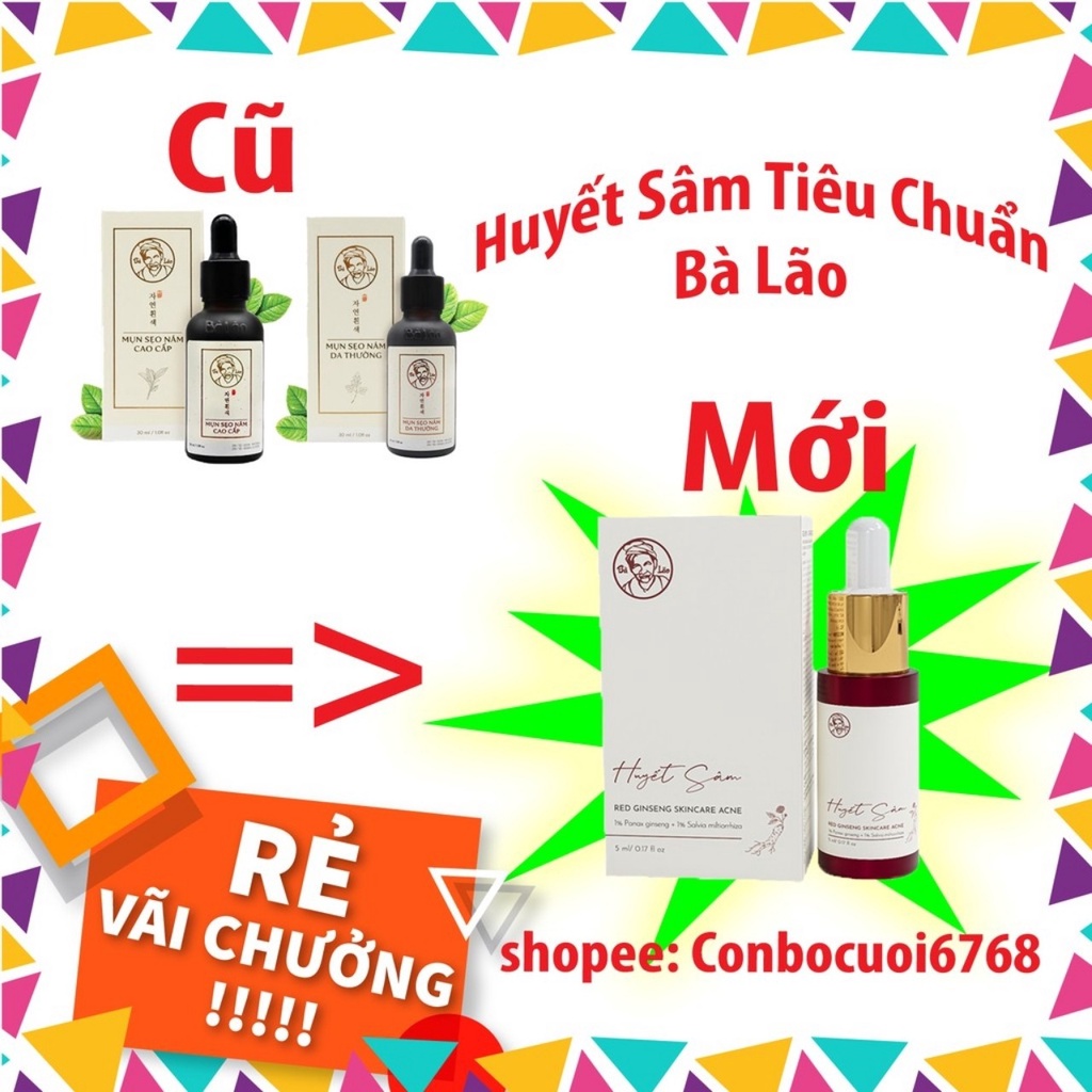 Bà Lão  Giảm Mụn Sẹo Thâm Huyết Sâm Mẫu Mới 5ml