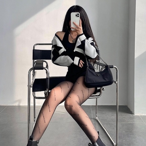 ihkke Áo khoác cardigan dệt kim tay dài dáng rộng màu sắc retro