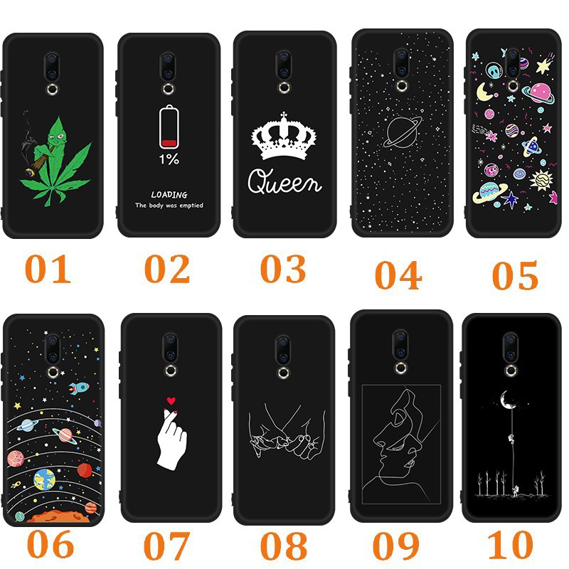 Ốp lưng Silicone họa tiết đa dạng cho Meizu 16 16th 16X M6 M5 Note Note 6 5