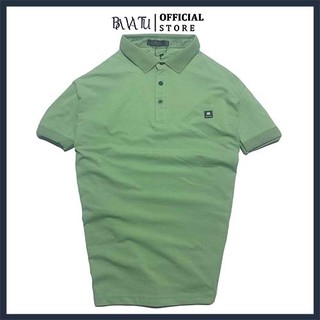 Áo phông polo nam cổ bẻ màu xanh nõn chuối BAVATU chất cotton thấm mồ hôi chống nhăn phong cách cá tính hiện đại