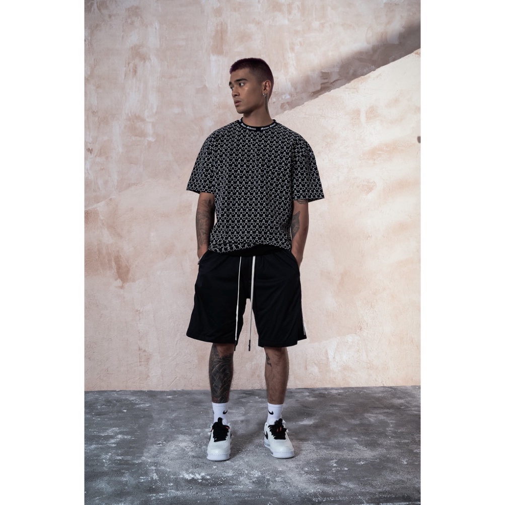Áo Mikenco Monogram tshirt chính hãng chất cotton cực đẹp - Kiểu Dáng Trend 2022