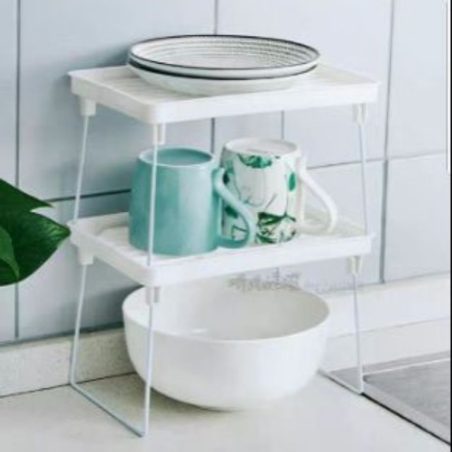 Kệ để đồ có chân gấp gọn dùng đa năng trong nhà bếp, nhà tắm( có size) A5