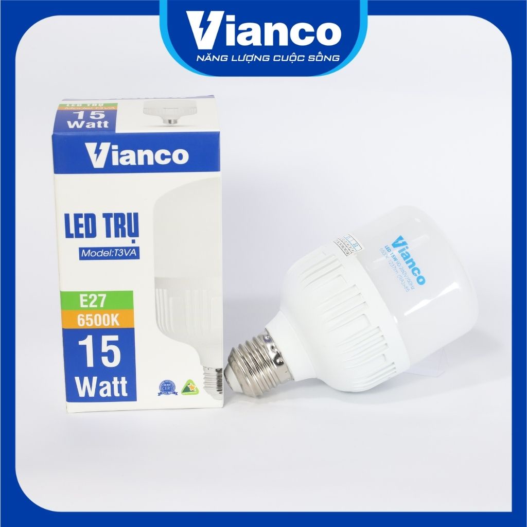 Bóng Đèn Led Trụ Nhựa VIANCO Siêu Tiết Kiệm Điện Năng, Led Trụ Có Chùm Sáng Định Hướng Công Suất Nhỏ