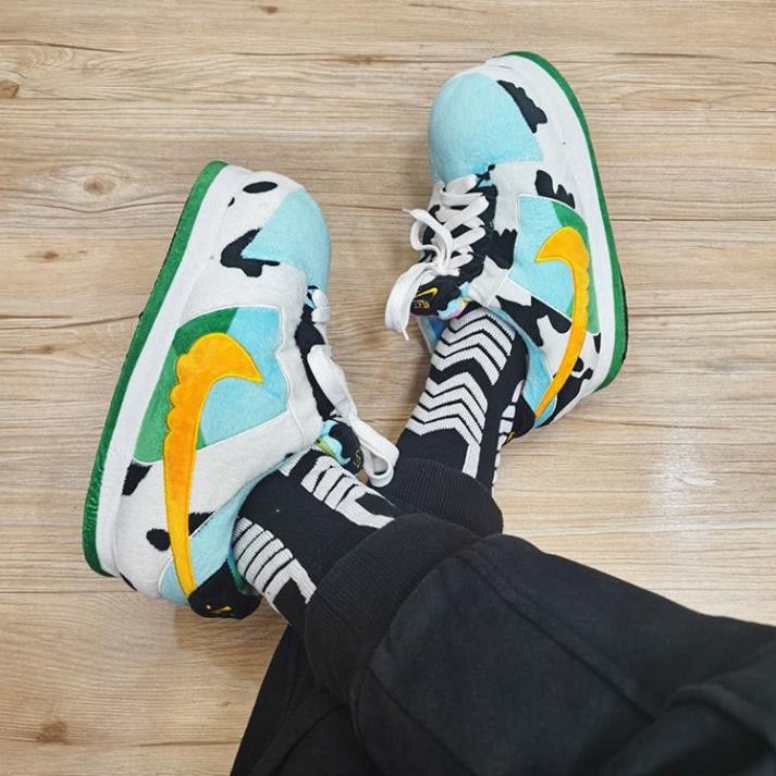 Giày bông đi trong nhà Đế CAO SU đi ra đường thoải mái mùa đông HÀNG CÓ SẴN vyvyshop