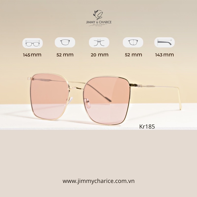 Kính râm Jimmy Charice REME kim loại cao cấp chống Uv400  Kr189