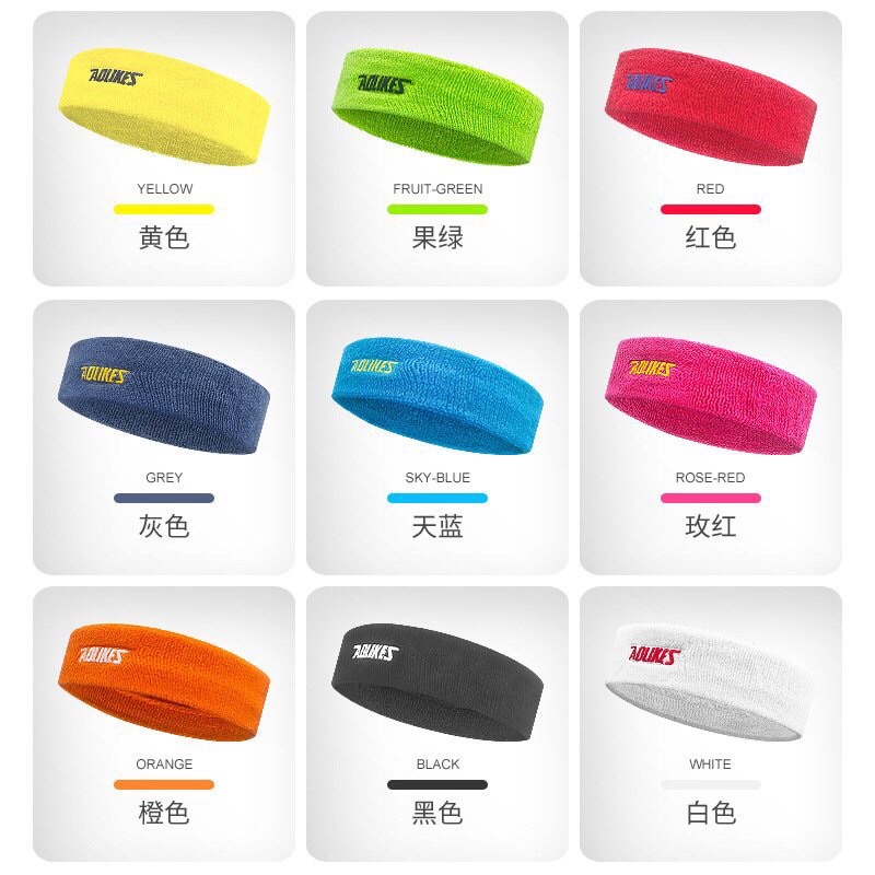 Băng Đô, Băng Trán Thể Thao Tập Yoga,Gym Thể Hình Chạy Bộ Tennis Thấm Mồ Hôi Headband Aolikes AL2108