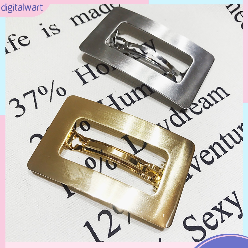 Kẹp Tóc Kim Loại Hình Chữ Nhật Thời Trang Cho Nữ