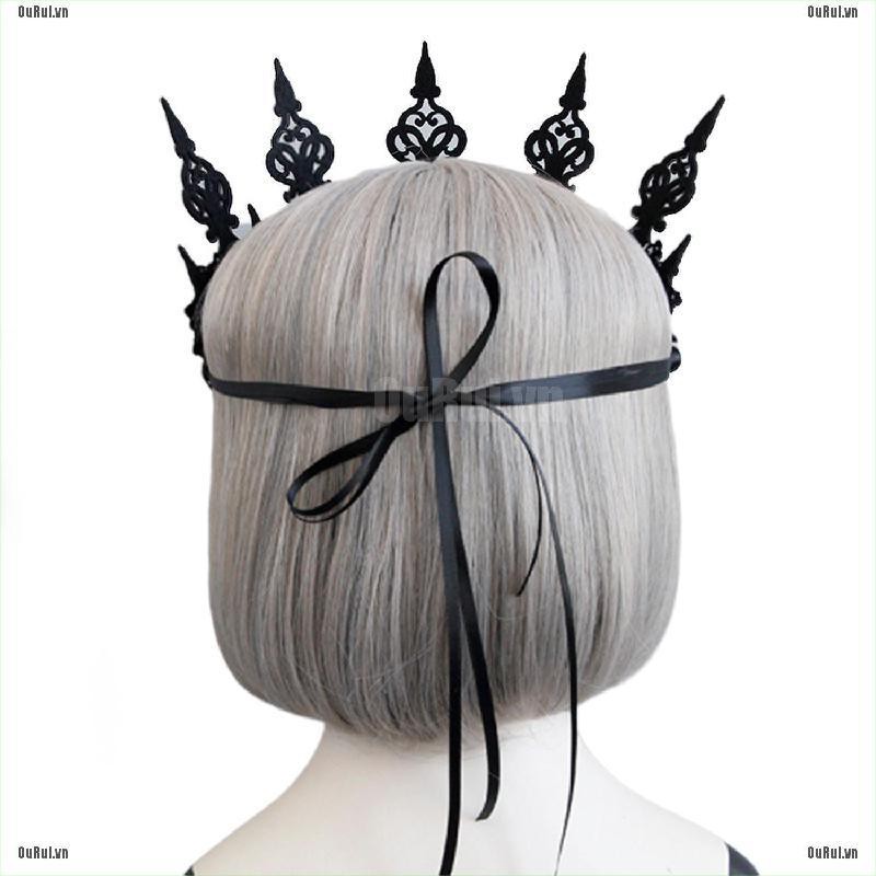 (FCC) Nhẫn Hoa Màu Đen Phong Cách Gothic
