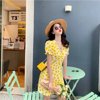 Đầm hoa cúc vàng BFF siêu xinh