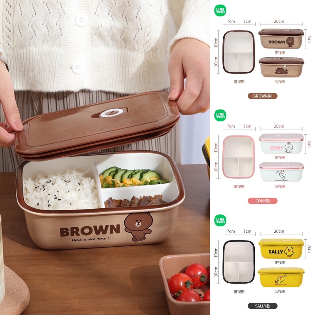 Hộp Đựng Cơm Trưa Cách Nhiệt Bằng Gốm Có Sẵn Cho Lò Vi Sóng