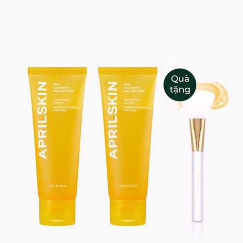 Aprilskin set Peel Off Pack Sinh Đôi (02 Mặt nạ lột Peel Off Pack)-TẶNG 01 Cọ Jelly Brush