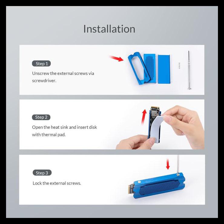 Đế Tản Nhiệt Bằng Nhôm Orico M.2 Nvme Sata - M2Srb - Blue Mpd085 | BigBuy360 - bigbuy360.vn