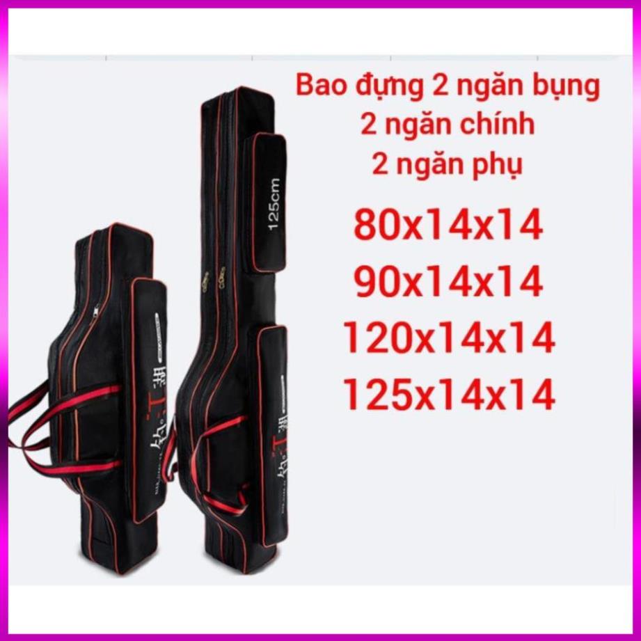 ⭐  bao đựng cần 3 ngăn kèm 2 túi phụ chất liệu chống thấm nước