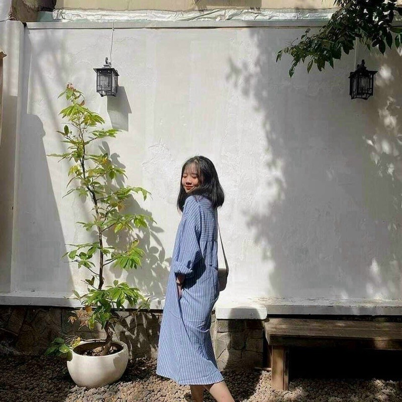 ĐẦM SƠ MI SỌC SUÔNG KT13 | BigBuy360 - bigbuy360.vn