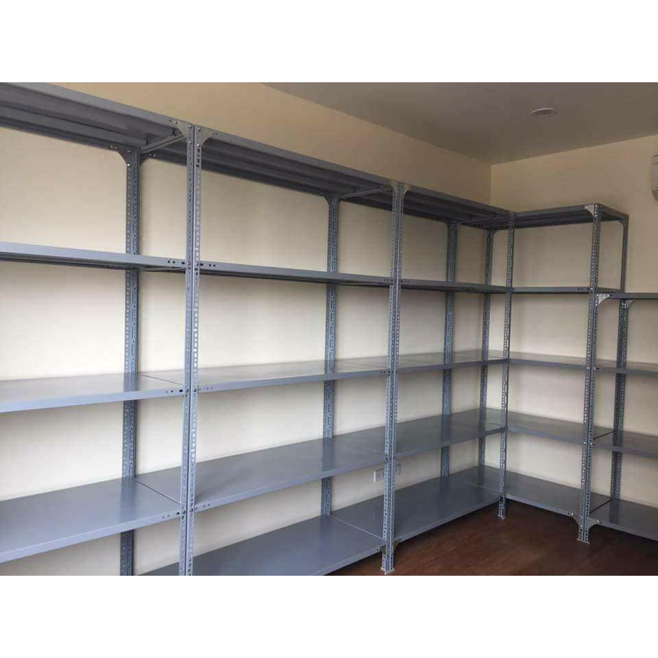 Kệ sắt V lỗ đa năng đựng đồ: Cao 1m8 x dài 1m x rộng 40cm 5 tầng