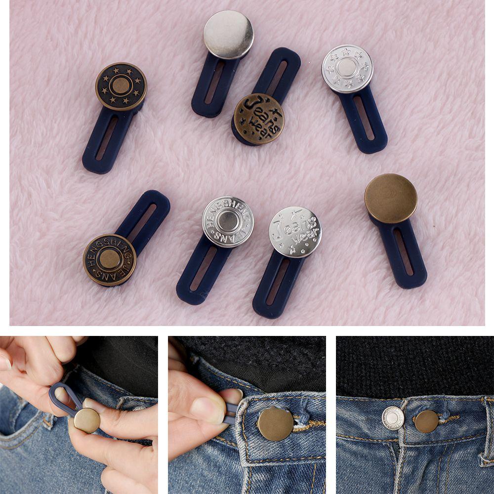 Set 2 Chân Váy Jeans Phối Nút Có Thể Thu Gọn Dành Cho Mẹ Bầu