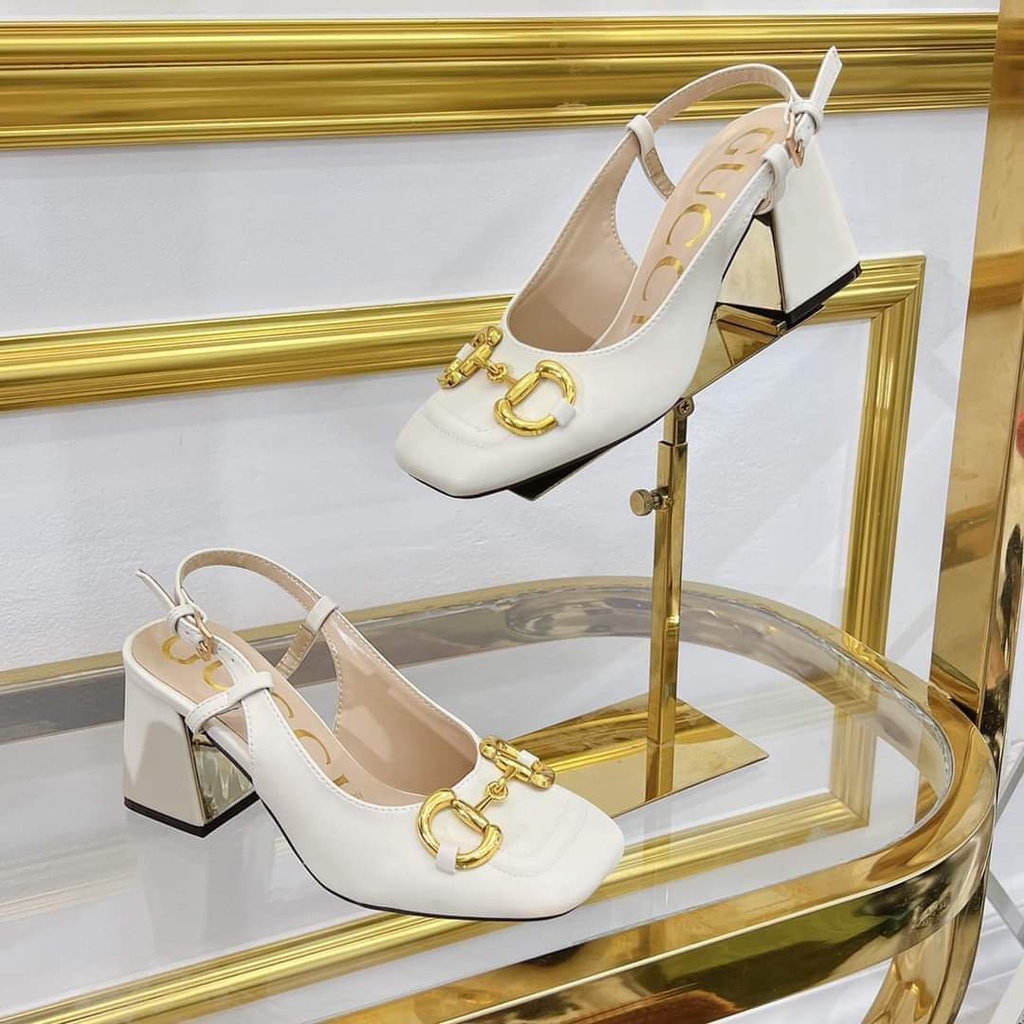 Giày cao gót nữ 7p , sandal cao gót nữ 7cm Gót Vàng siêu đẹp 009