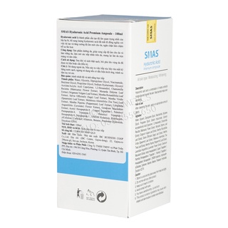 Serum Cấp Ẩm, Phục Hồi da - Smas HA Plus 100ml