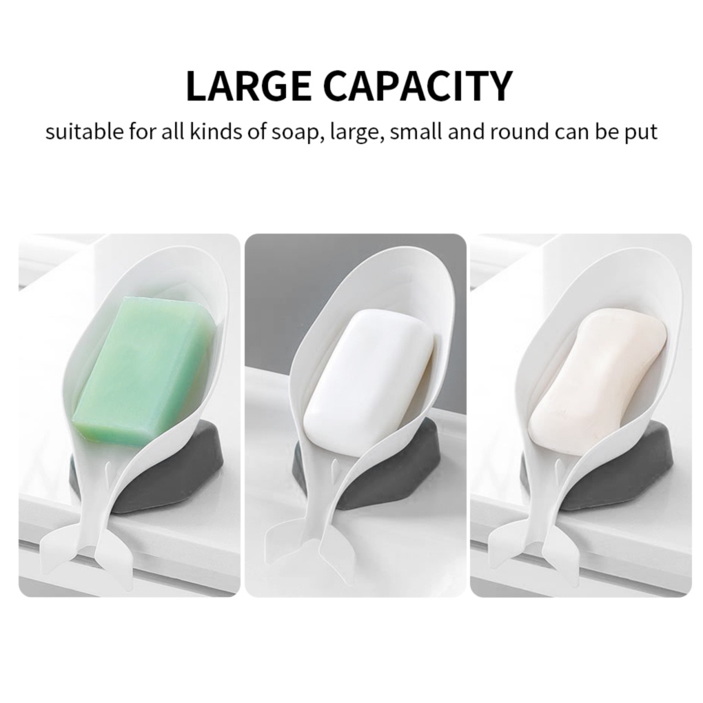 [CHOO] Sponge Dish Holder Plastic Draining Tray Suction Cup Rack for Bathroom Toilet Kitchen