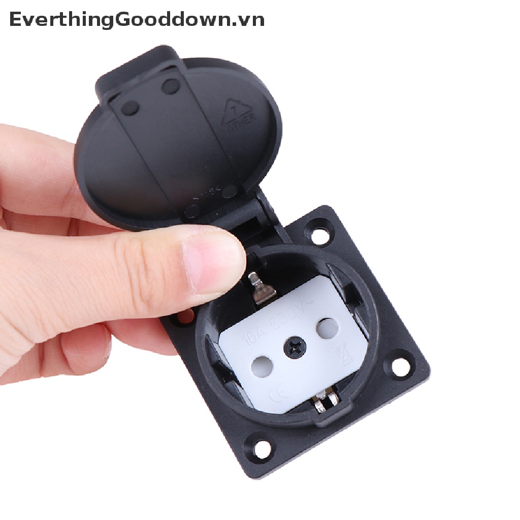 Ổ Cắm Điện Gắn Tường AC 250V Tiêu Chuẩn Đức Chống Thấm Nước