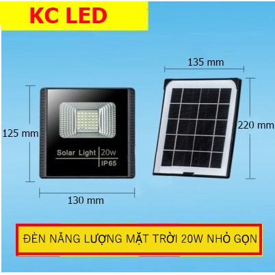 [BH 12 THÁNG] ĐÈN LED PHA NĂNG LƯỢNG MẶT TRỜI SOLAR LIGHT 20W